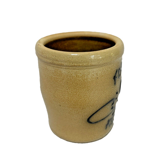 Maple City Pottery USA Small Crock Fort Knox Kentucky Heart Farmhouse Kitchen - Picture 4 of 8